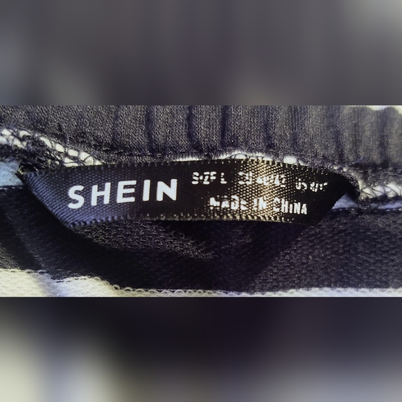 Shein Maternity Overall Dress Sz L Navy Blue - Picture 8 of 8